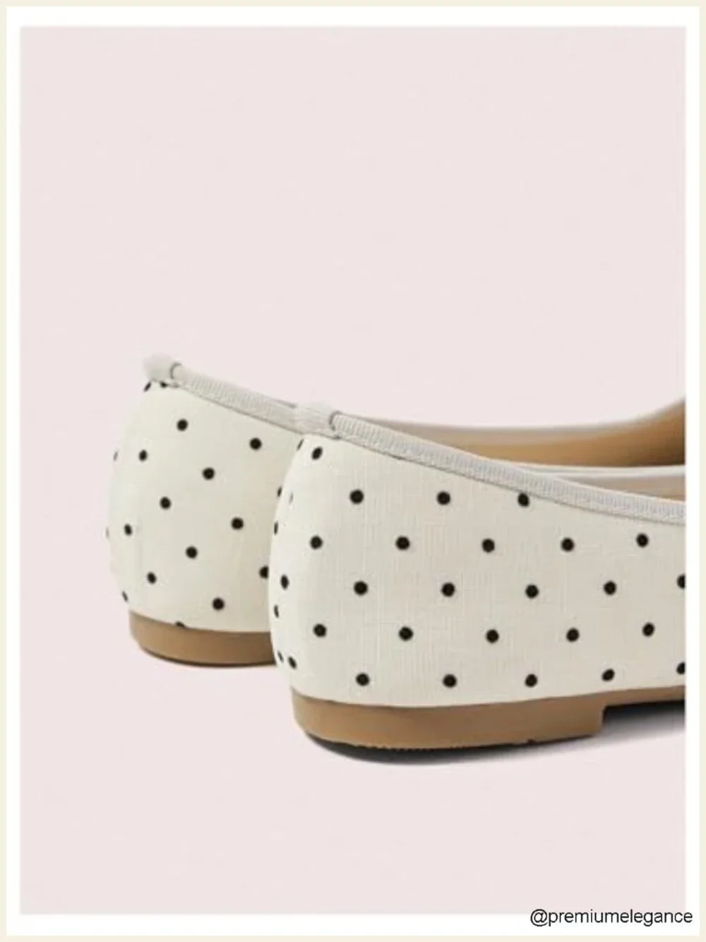 Polka Dot Bow Closed Toe Ballet Flats - Soft Comfortable Dressy Flats